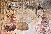 Bagan Myanmar. Paintings of the circumambulatory corridor of the Sulamani temple. 